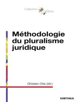 cover image of Méthodologie du pluralisme juridique